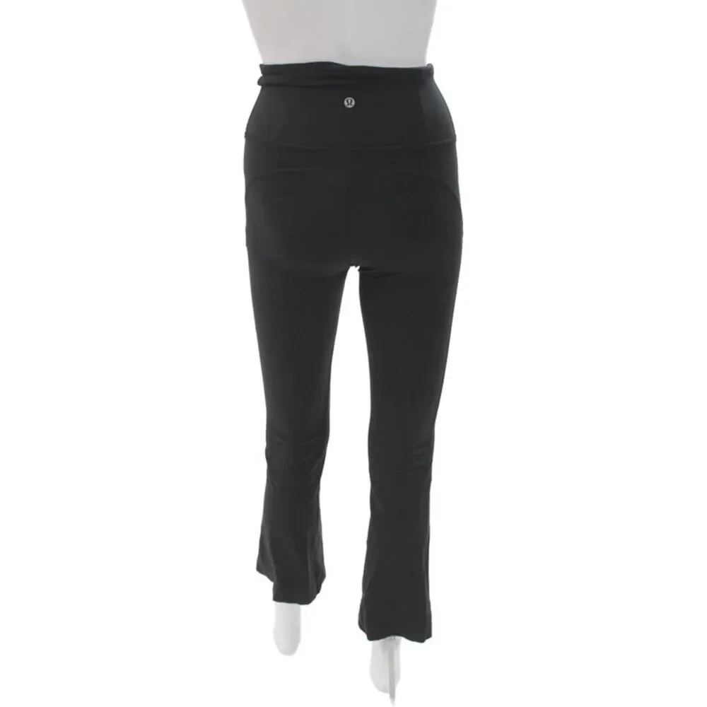 Lululemon Womens Ankle Leggings Black Nylon Athleisure Size 2_3